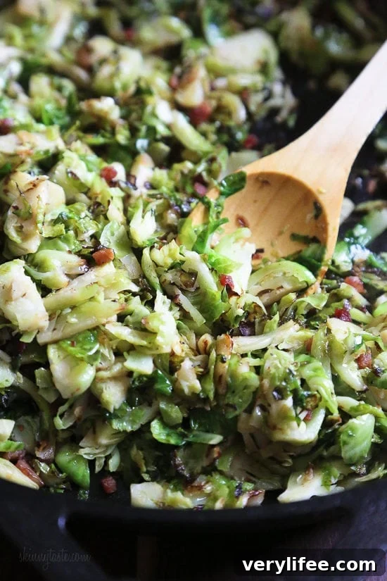 Sautéed Brussels Sprouts with Pancetta