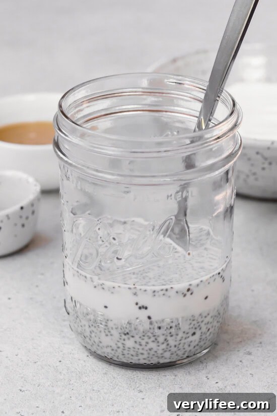 Chia Pudding in a jar