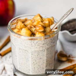 Apple Chia Pudding with Peanut Butter