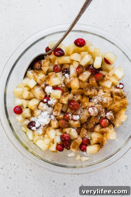 Cranberry Pear Crisp filling