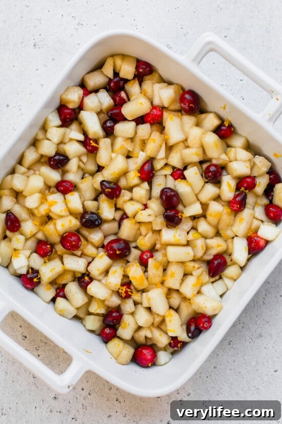 Cranberry Pear Crisp filling