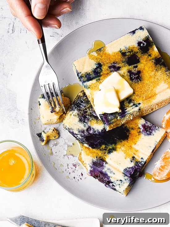 Lemon Blueberry Buttermilk Sheet Pan Pancakes