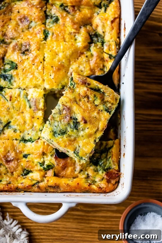 Bacon Spinach Breakfast Casserole