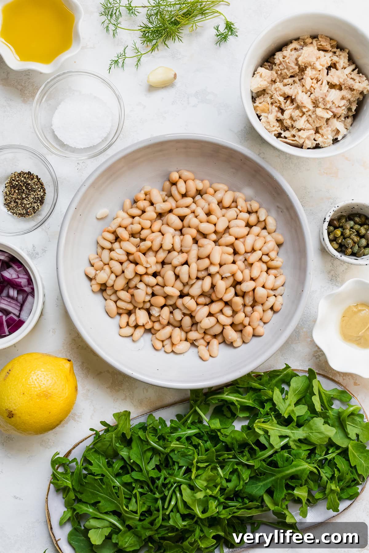Tuna and White Bean Salad Ingredients