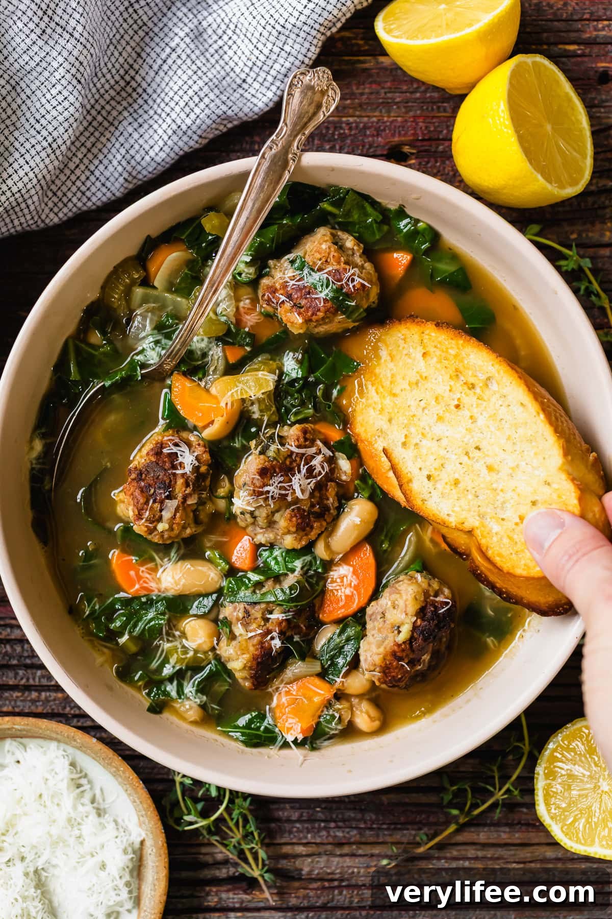 Hearty Tuscan White Bean Soup with Savory Meatballs 15 Tuscan White Bean Soup with Meatballs