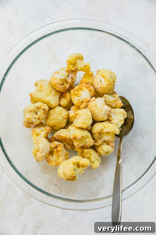 Crispy Air Fryer Cauliflower Wings with Honey Sriracha Recipe 8 air fried cauliflower