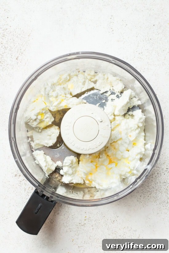 feta cheese and cottage cheese in food processor