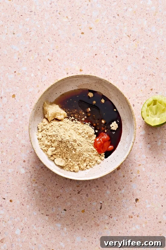 Thai-Inspired High-Protein Chicken Salad 8 Make the light peanut-lime dressing.
