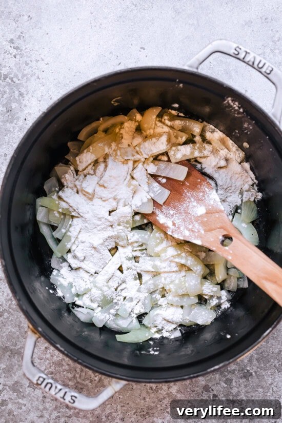 Add the flour