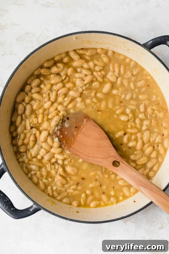 Kale and Spinach Beans Recipe: Hearty Greens Bowl 7 Simmer beans