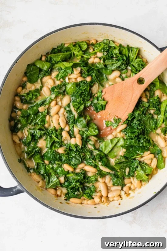Kale and Spinach Beans Recipe: Hearty Greens Bowl 8 Add the greens