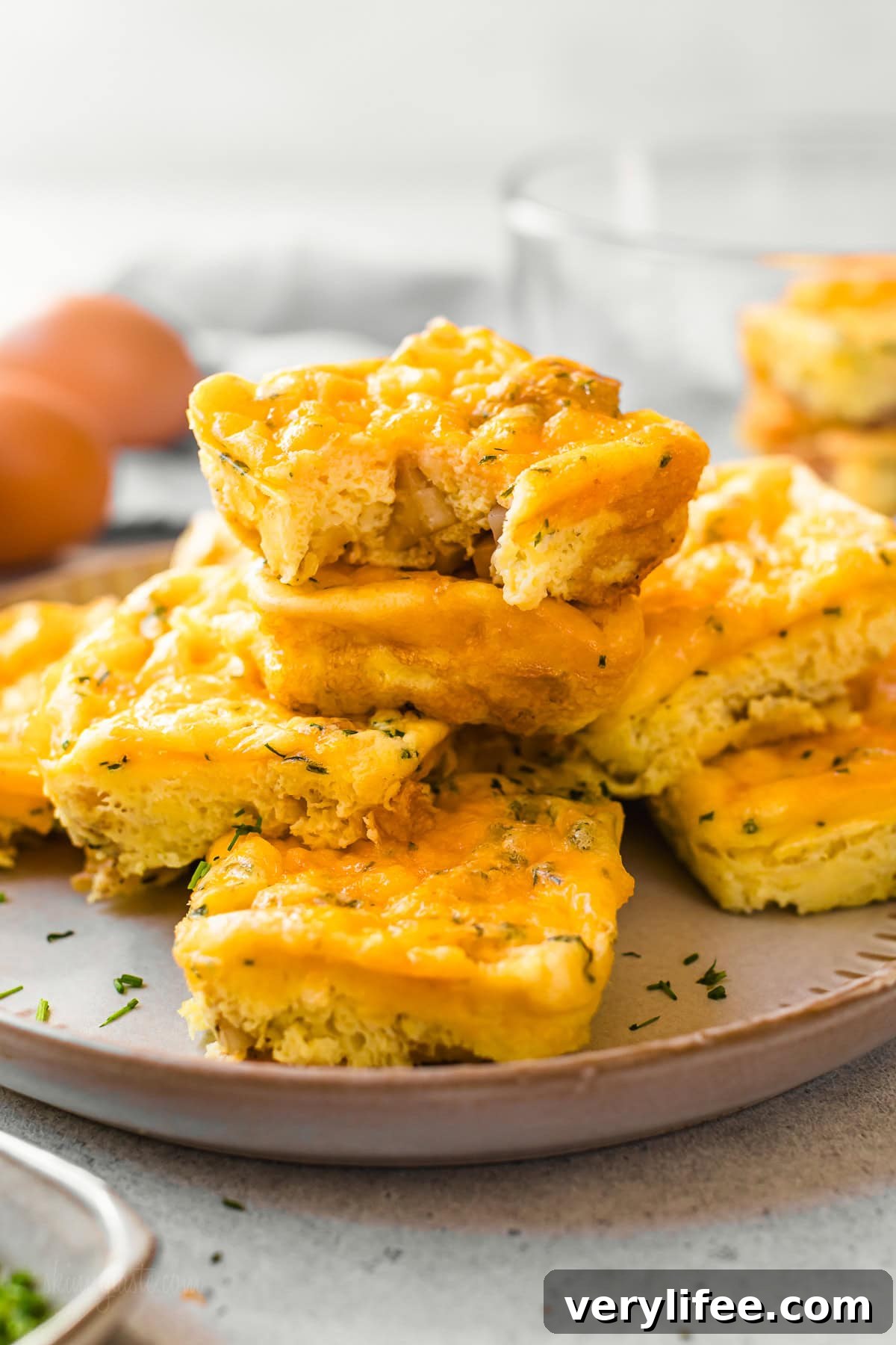 Copycat Starbucks Potato Cheddar and Chive Egg Bites