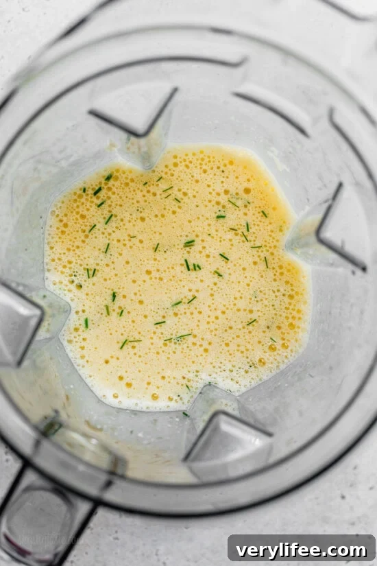 Blend egg mixture