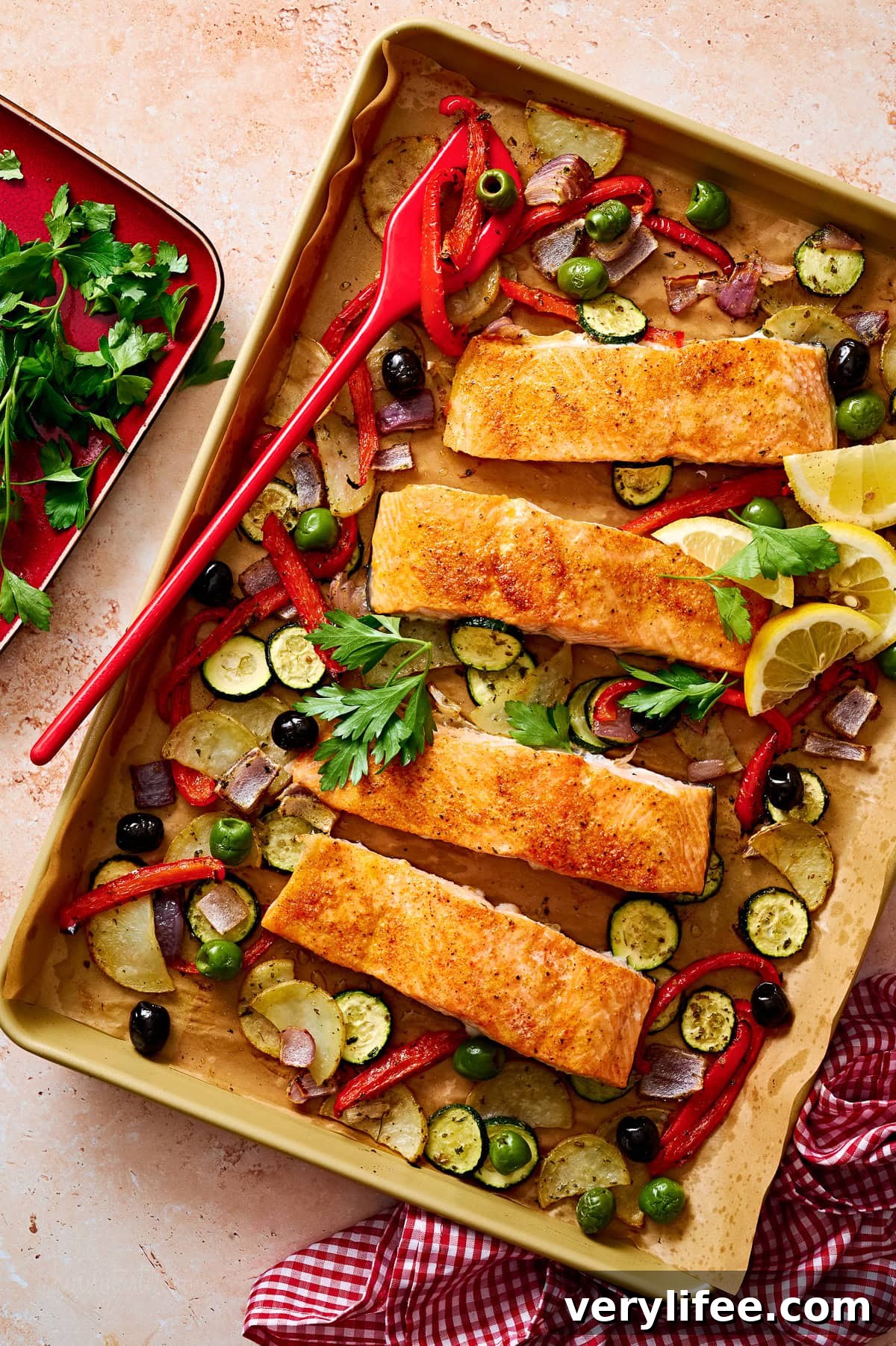Sheet Pan Mediterranean Salmon
