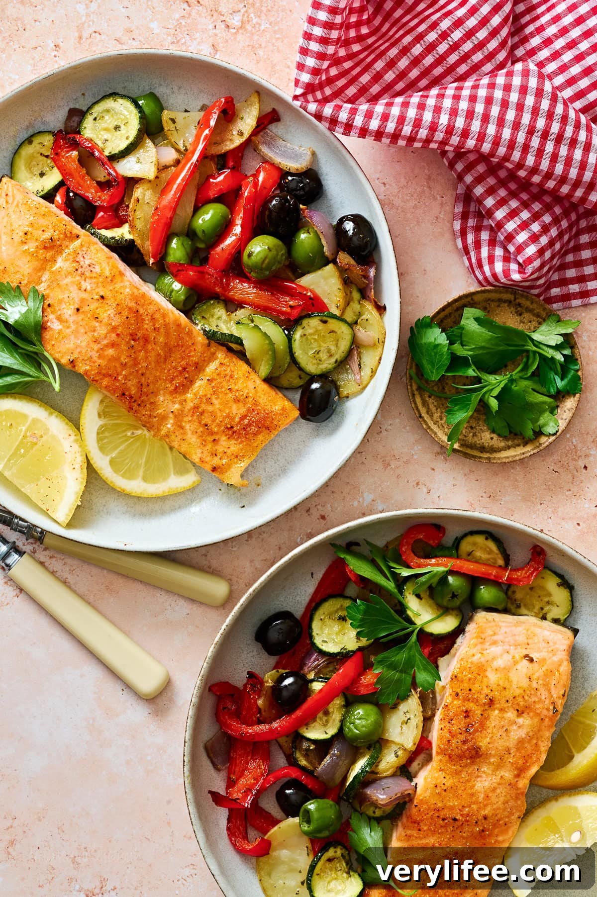 Mediterranean Salmon and vegetables