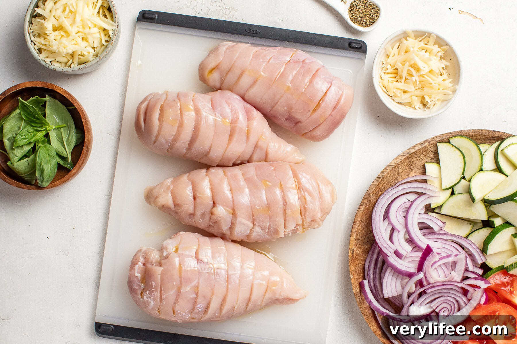 Hasselback Chicken Primavera