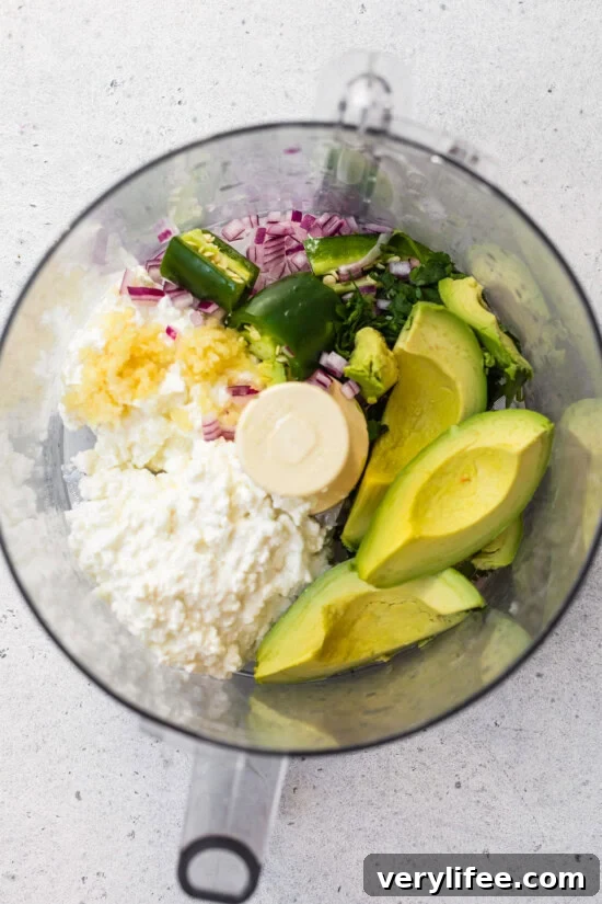 Creamy Avocado and Cottage Cheese Dip Recipe 6 Avocado Cottage Cheese in food processor