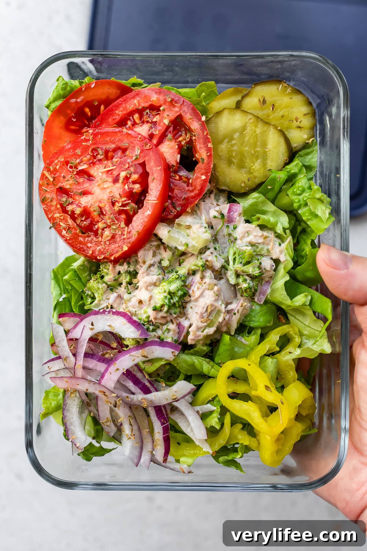 Tuna Sub in a Tub Recipe: Portable Tuna Salad Lunch 9 Tuna Sub in a Tub meal prep bowl