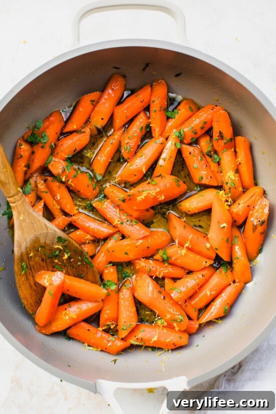 Honey-Glazed Carrots Recipe with Butter and Herbs 8 Honey Butter Glazed Carrots