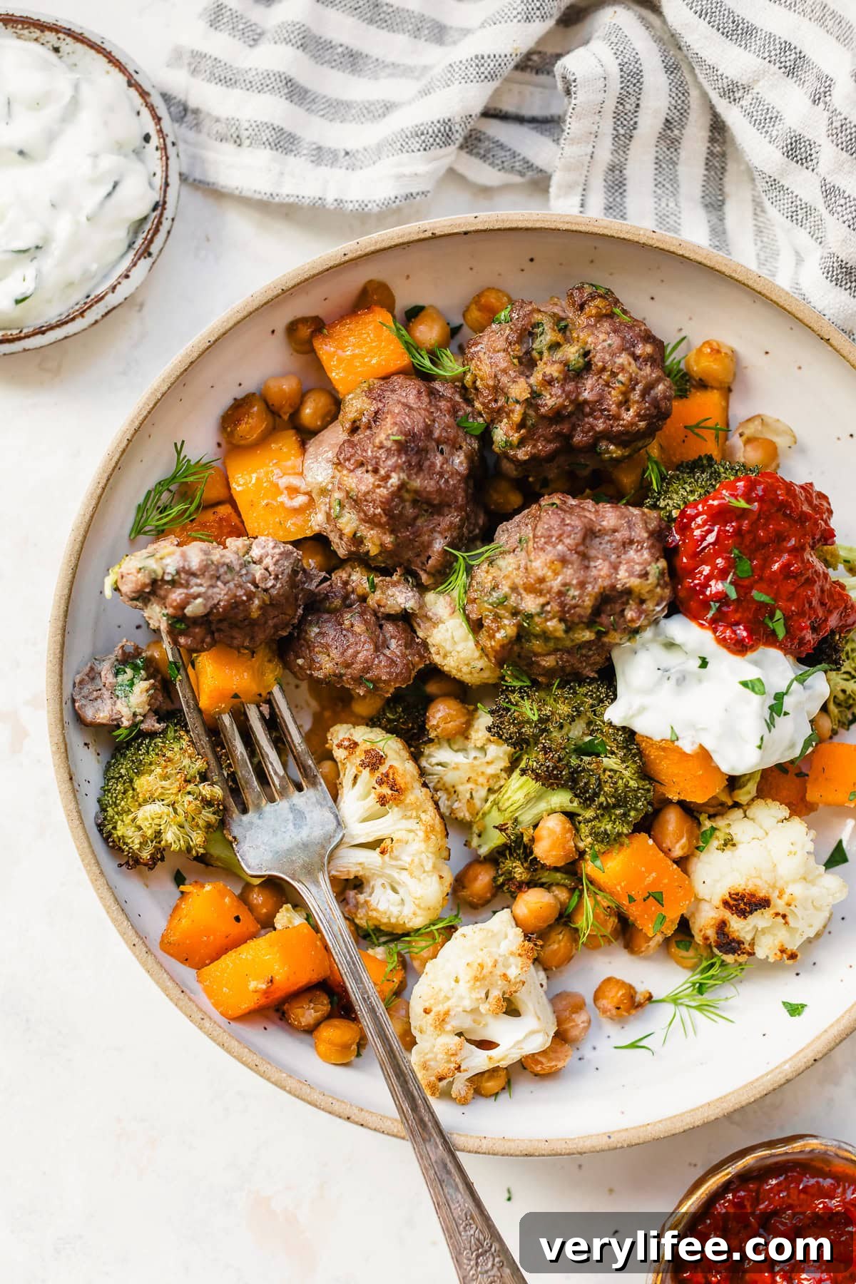 Sheet Pan Meatballs with Chickpeas, Cauliflower and Butternut 11 Sheet Pan Meatballs with Chickpeas Cauliflower and Butternut