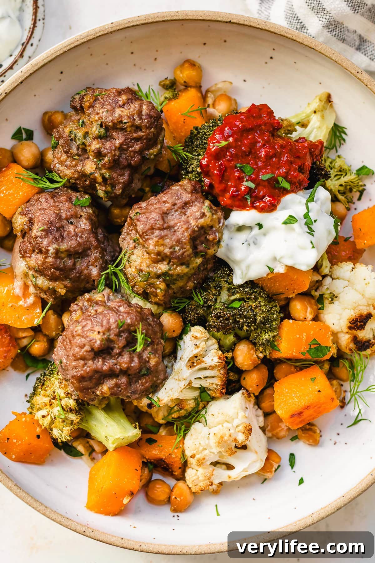 Sheet Pan Meatballs with Chickpeas, Cauliflower and Butternut 10 Sheet Pan Meatballs with Chickpeas Cauliflower and Butternut