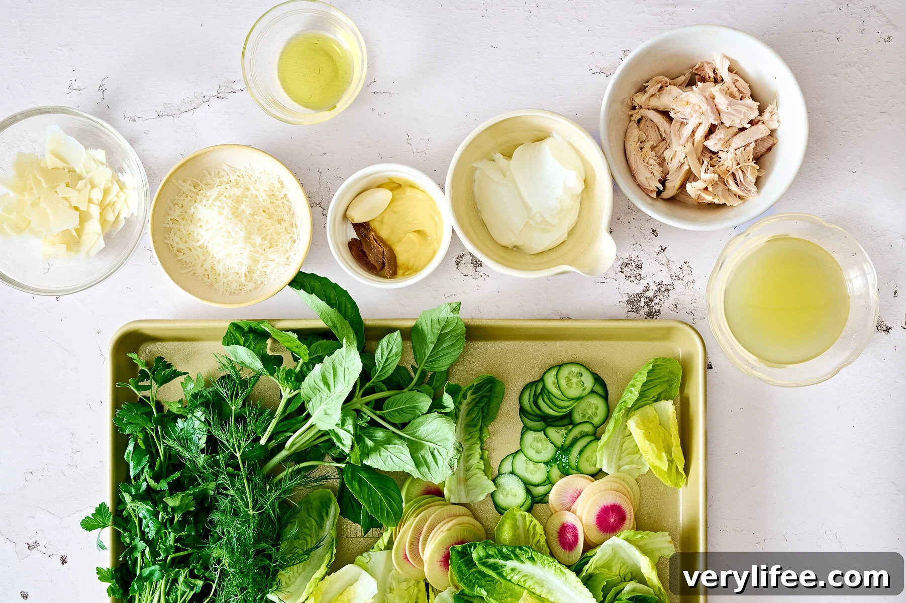 Green Goddess Caesar Salad with Chicken