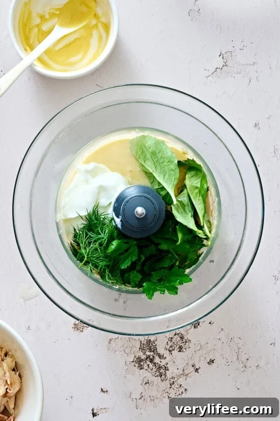 Green Goddess Dressing in food processor