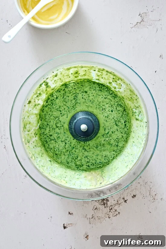 Green Goddess Dressing in food processor