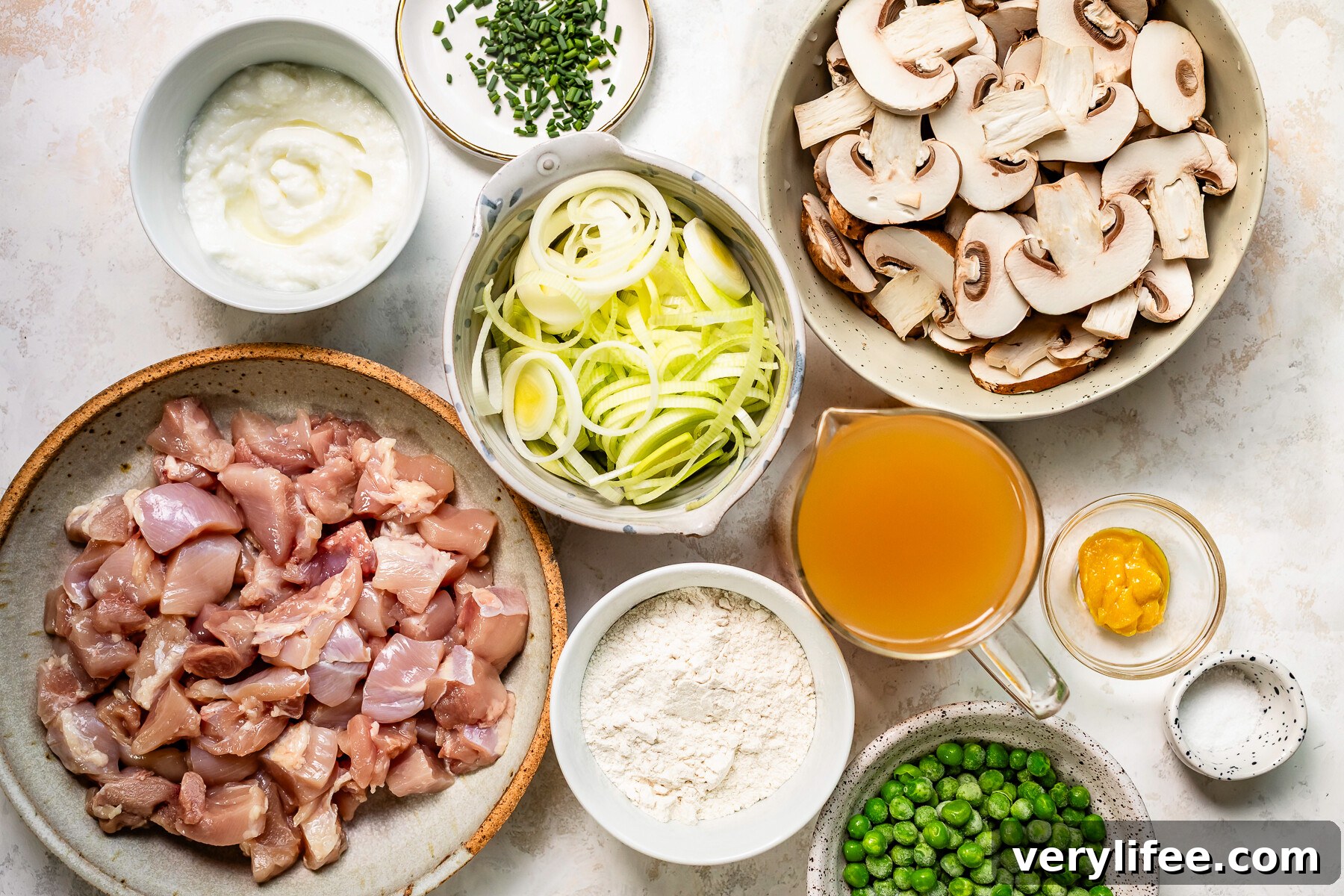 Spring Chicken and Dumplings ingredients