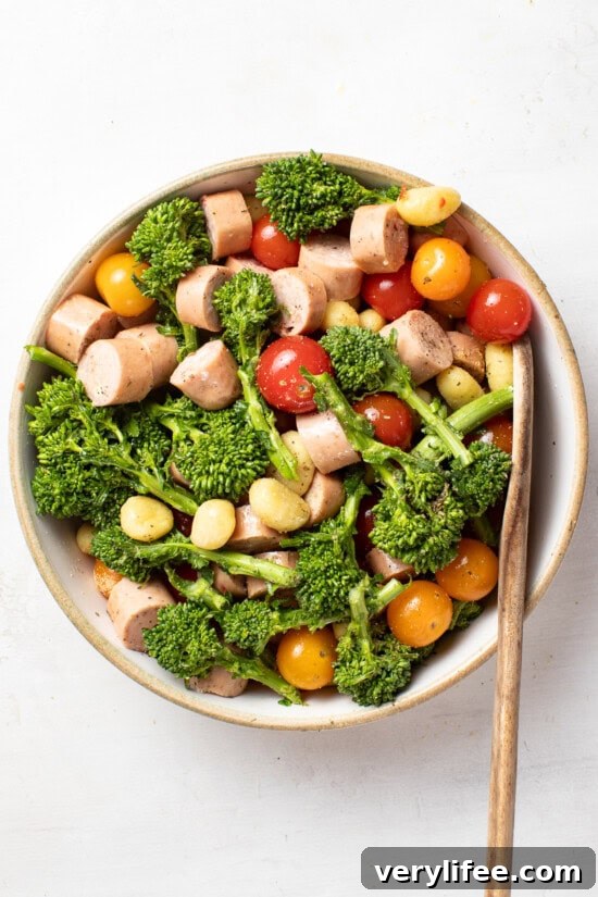 Gnocchi and Sausage with Tomatoes and Broccolini