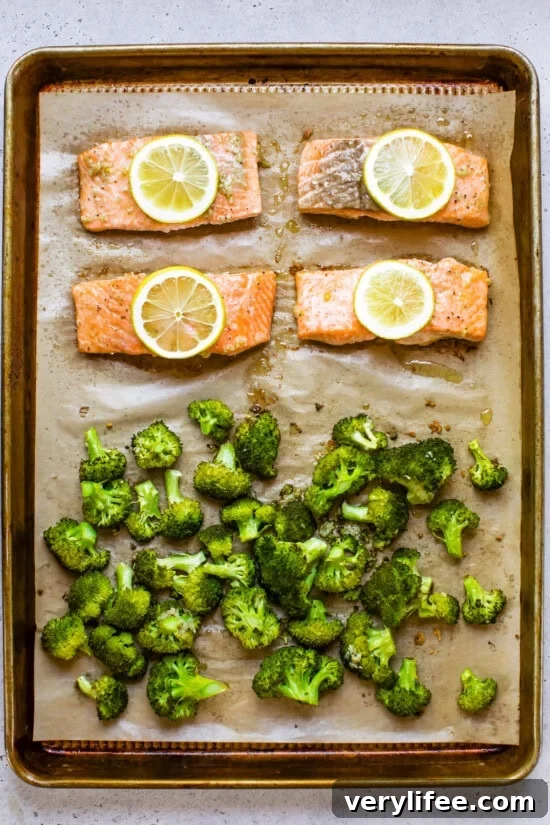 Smashed Salmon and Broccoli Rice Bowl Recipe 9 salmon and broccoli on sheet pan
