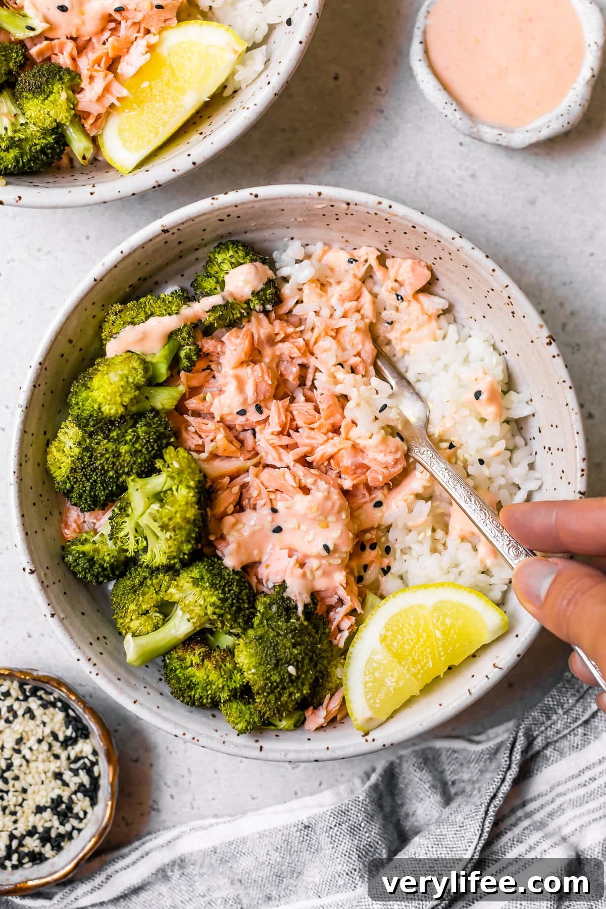 Smashed Salmon and Broccoli Rice Bowl Recipe 10 Smashed Salmon Broccoli Rice Bowls