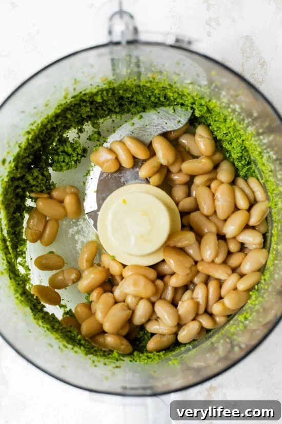 Pesto Chicken Meatballs with Creamy White Bean Puree 5 Pesto White Bean Puree