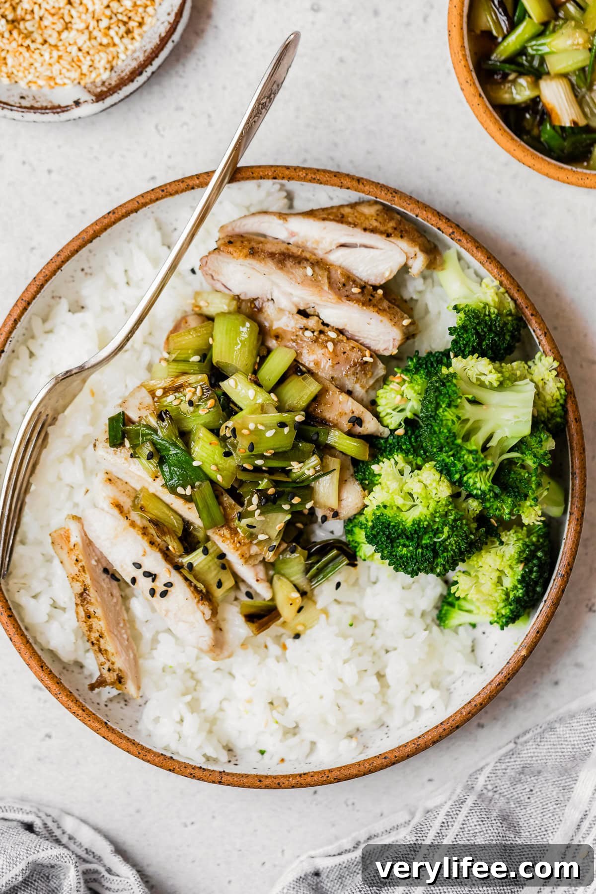 Grilled Boneless Chicken Thighs with Charred Scallion Sauce