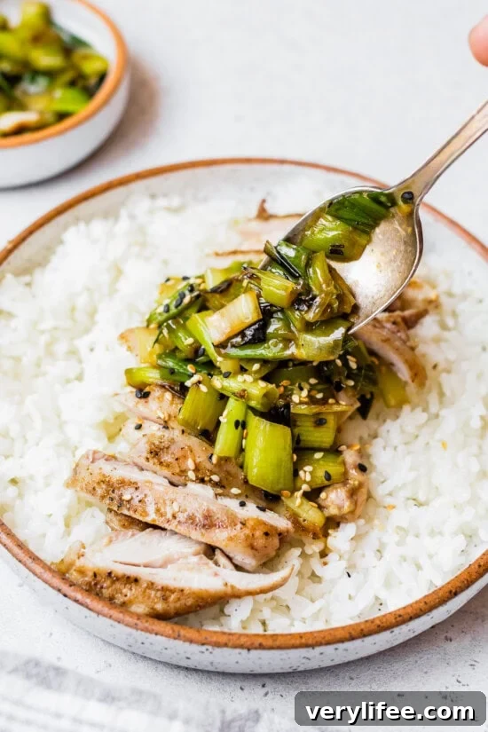 Grilled Boneless Chicken Thighs with Charred Scallion Sauce