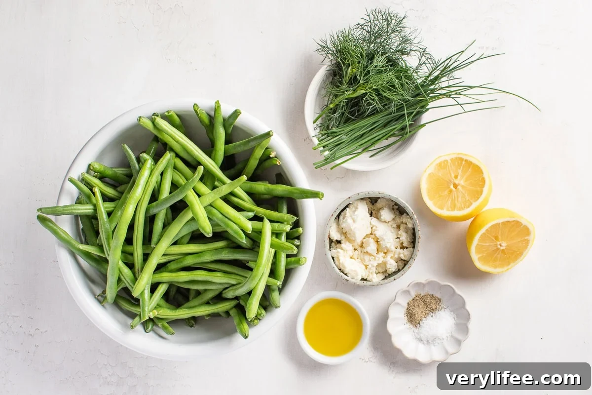 Smoky Grilled Green Bean Salad with Lemon Vinaigrette 5 Green Bean Salad ingredients