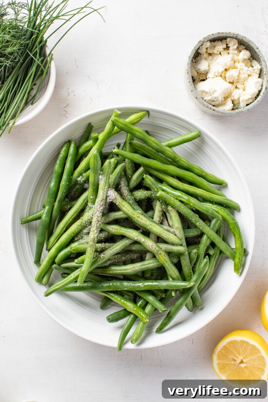 Smoky Grilled Green Bean Salad with Lemon Vinaigrette 6 season the green beans
