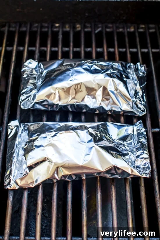 Foil Packets on grill