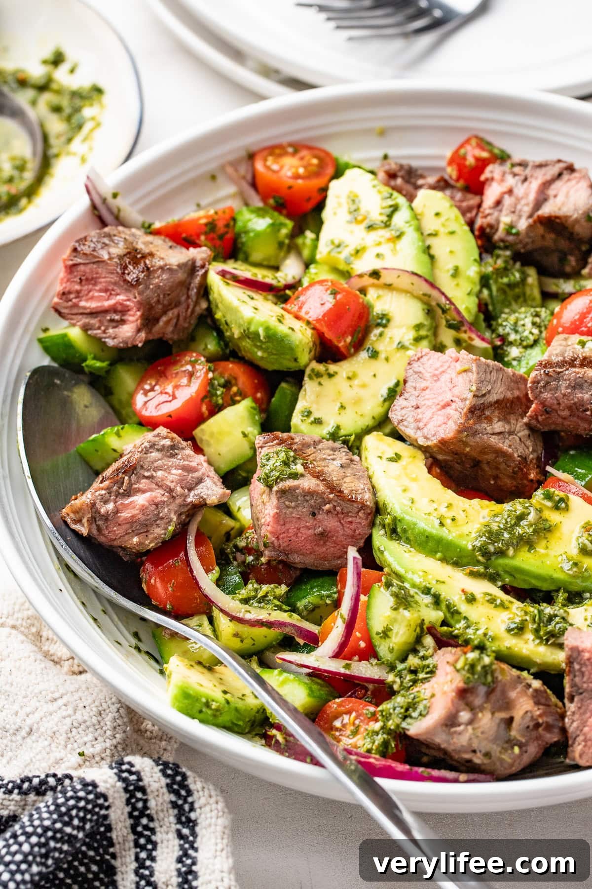 Chopped Chimichurri Steak Salad