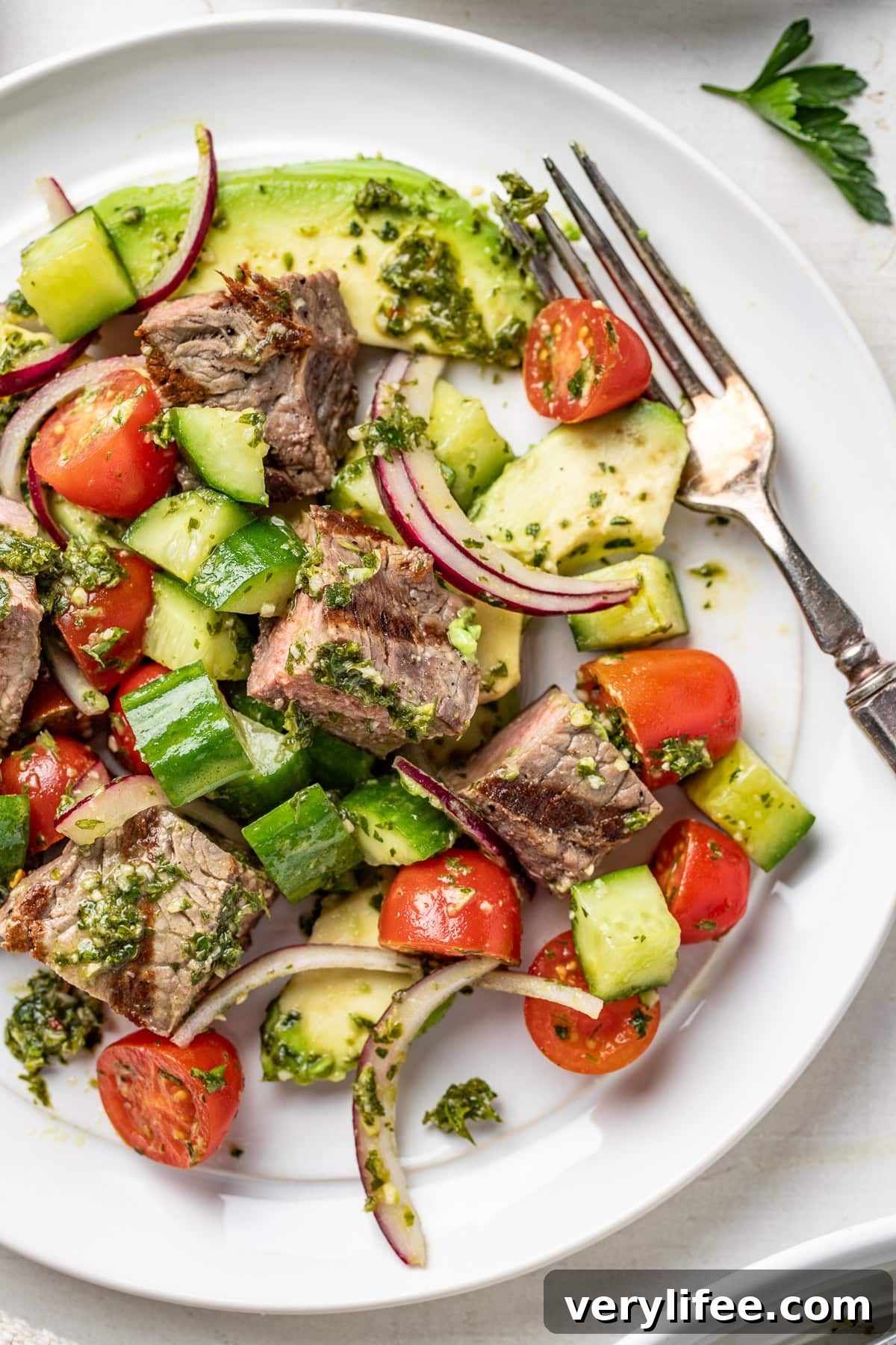 Chopped Chimichurri Steak Salad
