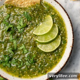 Grilled Steak Fajita Salad with Cilantro Lime Dressing 15 Bowl of salsa verde