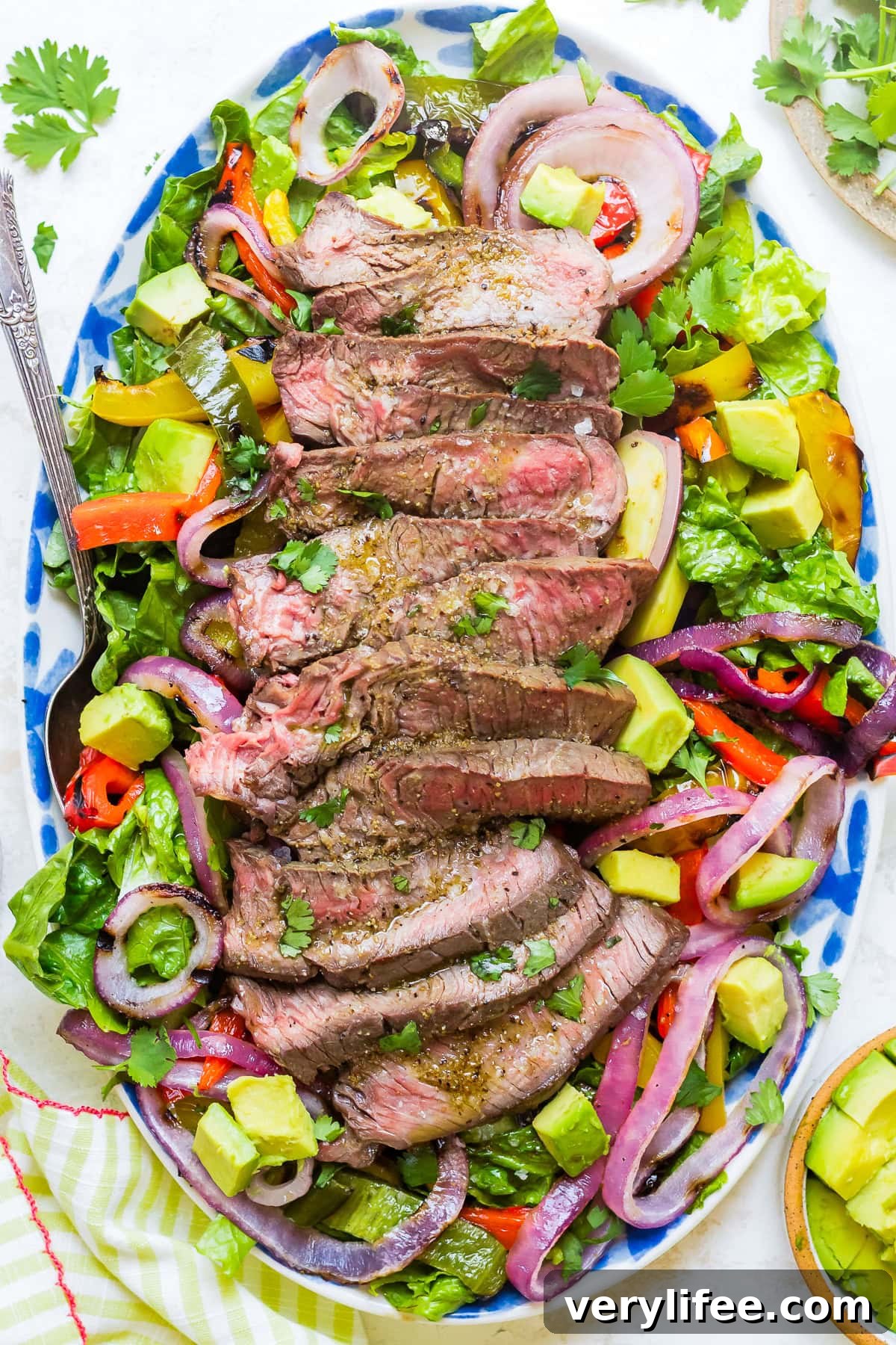 Grilled Steak Fajita Salad with Cilantro Lime Dressing 16 Steak Fajita Salad