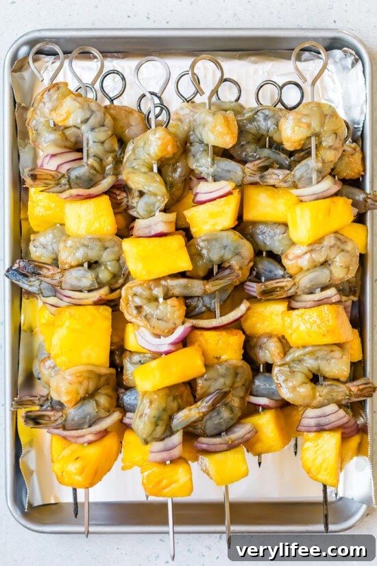 Shrimp and Pineapple Skewers