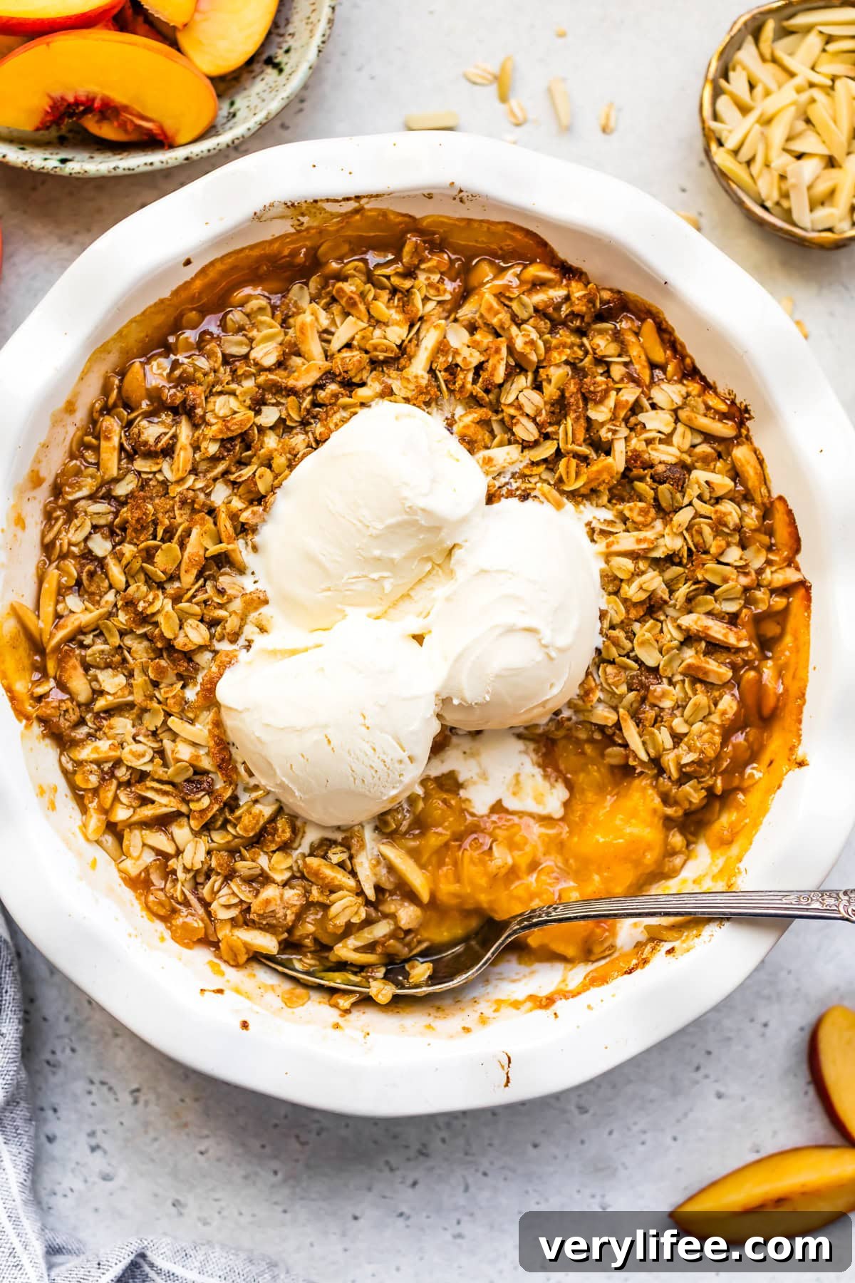 Classic Peach Crisp Recipe with Oat Streusel 2 Peach Crisp