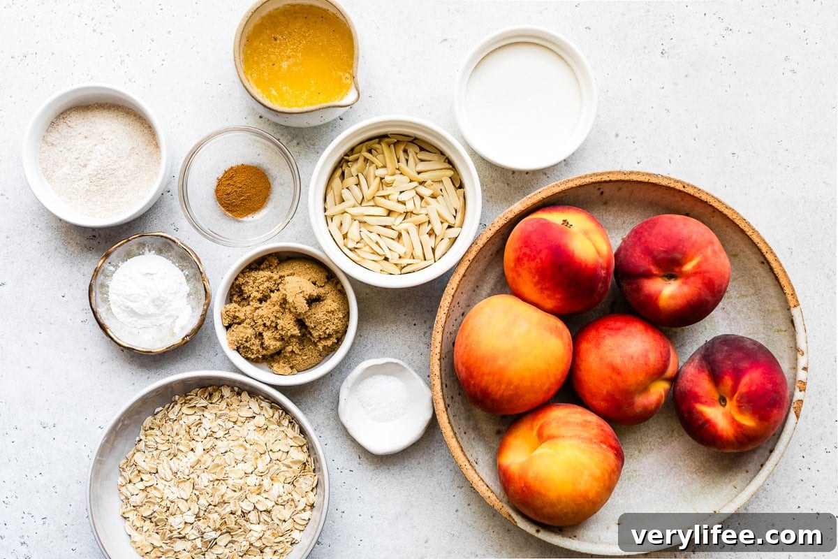 Classic Peach Crisp Recipe with Oat Streusel 4 Peach Crisp