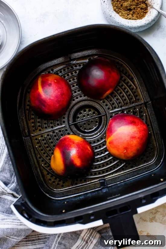Air Fryer Peaches