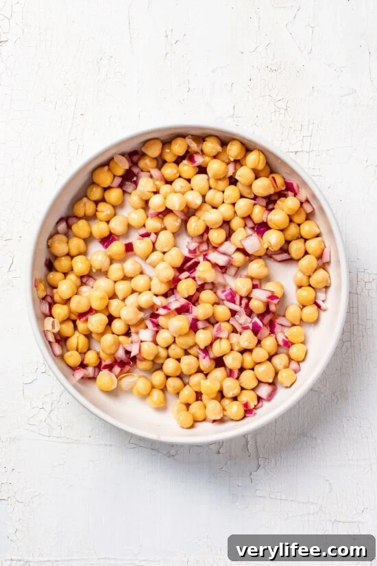 Green Goddess Chicken and Chickpea Salad Recipe 6 marinate the chickpeas