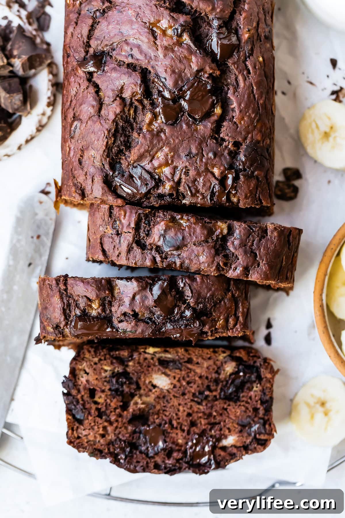 Decadent Chocolate Banana Bread Recipe 2 Chocolate Banana Bread