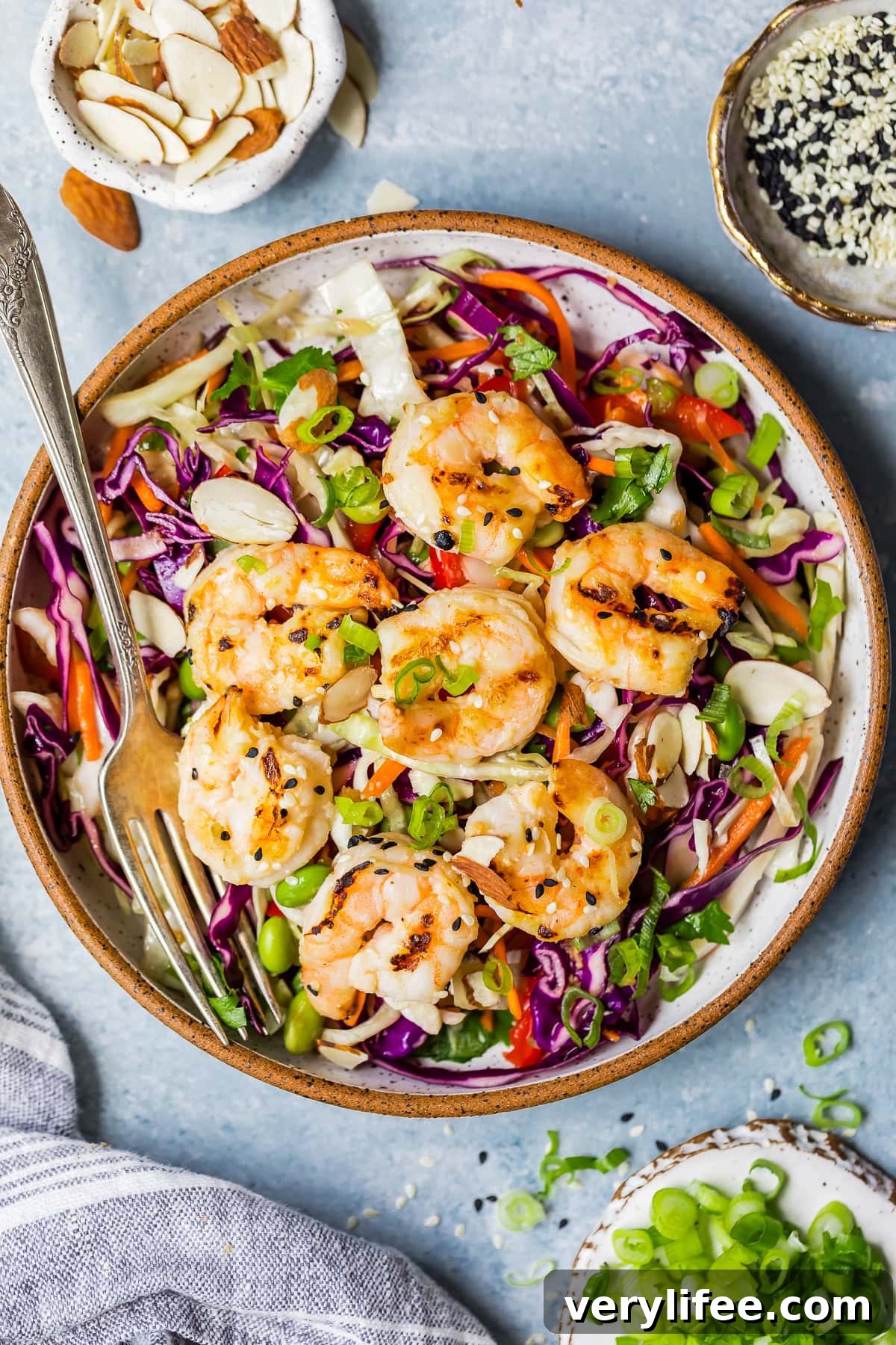 Miso-Glazed Shrimp Salad with Sesame Dressing 2 Miso Shrimp Salad