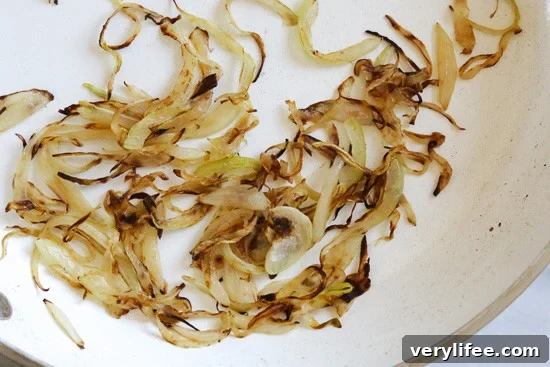 Caramelized onions in skillet
